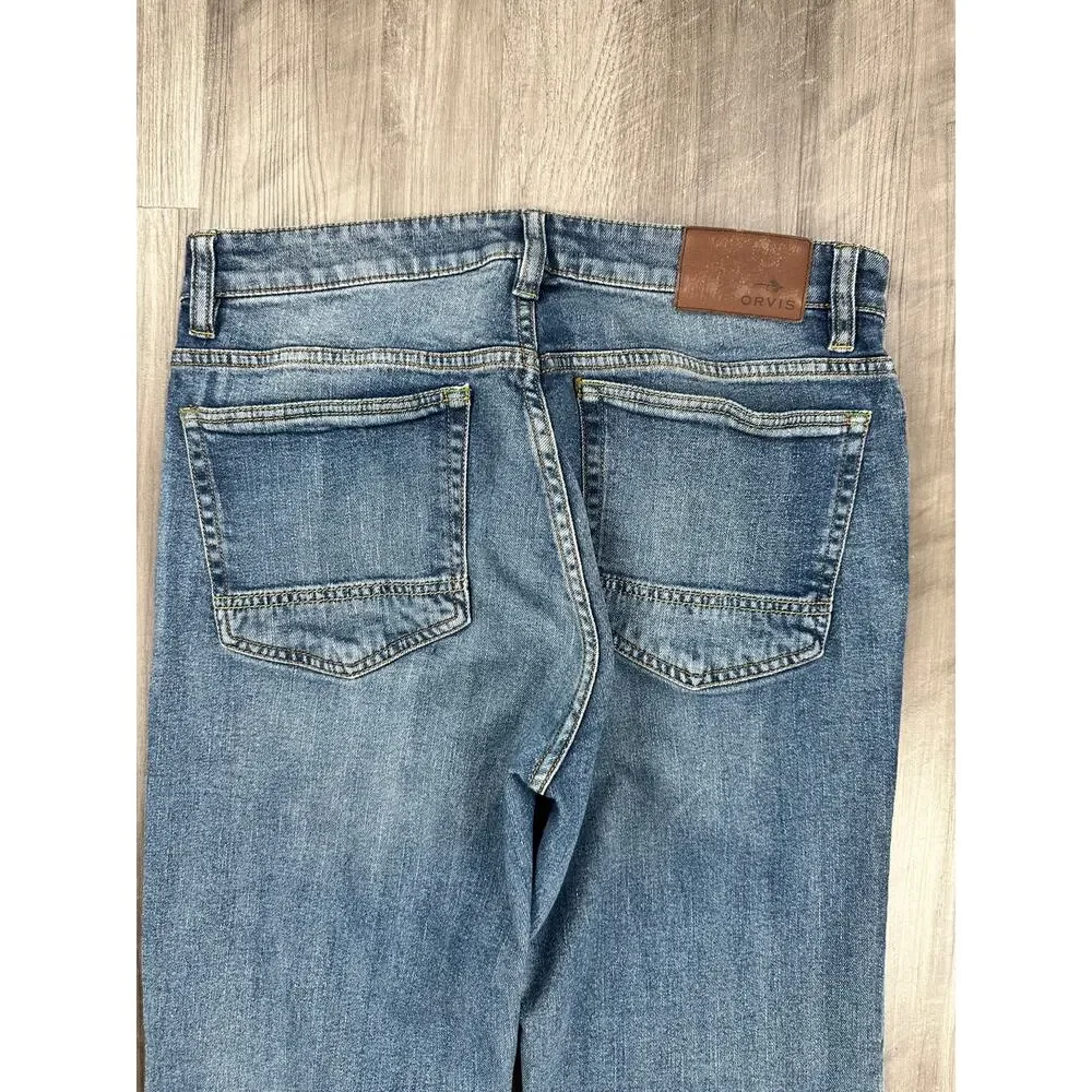 Orvis Men's Straight Jeans - Medium Blue Wash